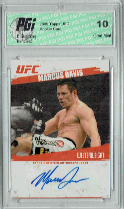 Marcus Davis 2009 Topps UFC #FA-MD SP Auto Rookie Card PGI 10