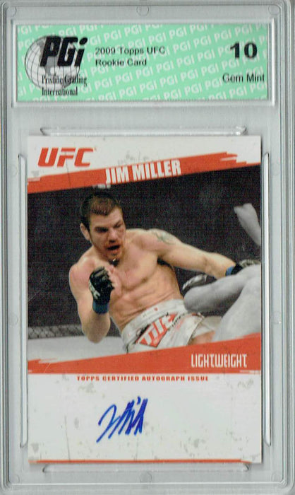 Jim Milker 2009 Topps UFC #FA-JM UFC Rookie Card PGI 10