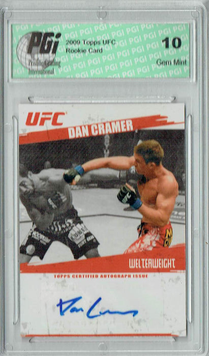 Dan Cramer 2009 Topps UFC #FA-DC SP Auto Rookie Card PGI 10