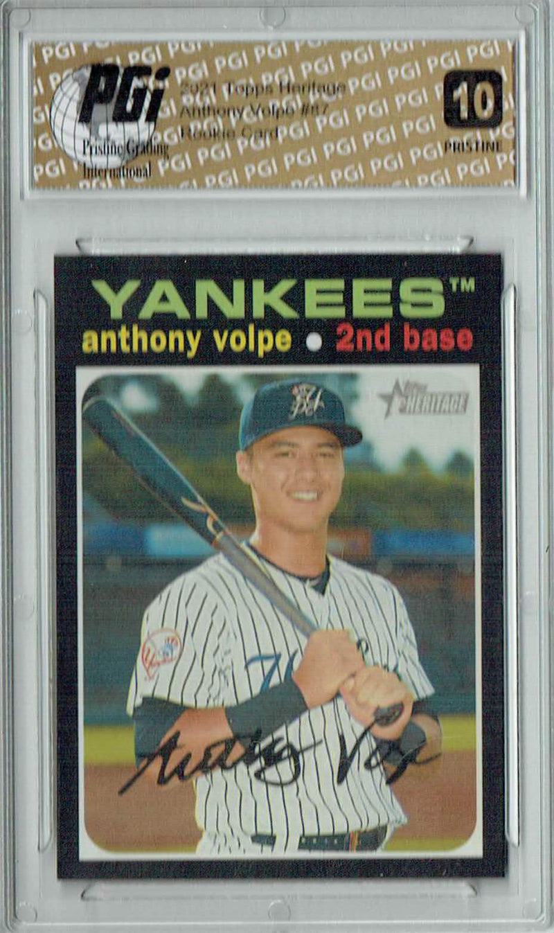 Anthony Volpe 2021 Topps Heritage #87 PRISTINE Rookie Card PGI 10