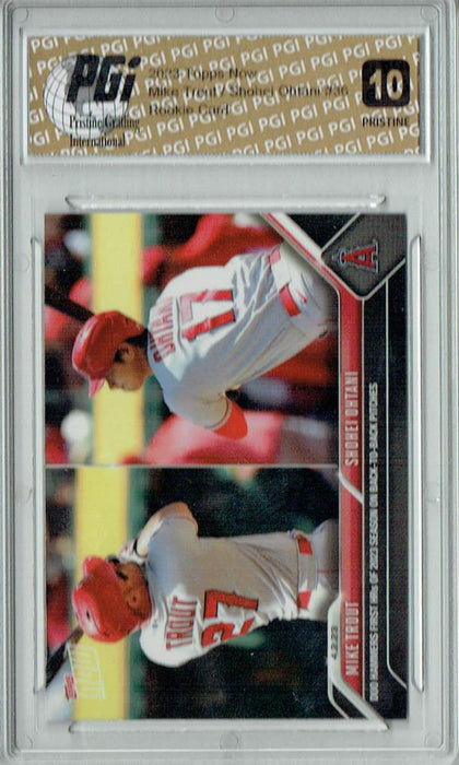 Mike Trout / Shohei Ohtani 2023 Topps Now #36 PRISTINE Trading Card PGI 10