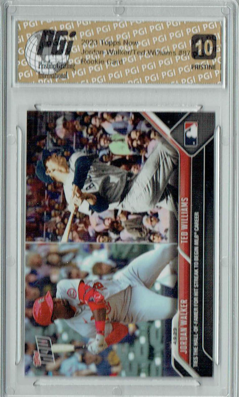 Jordan Walker / Ted Williams 2023 Topps Now #87 PRISTINE Rookie Card PGI 10
