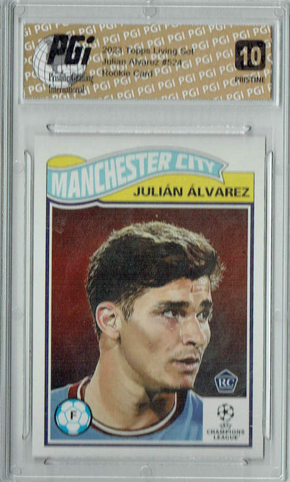 Julian Alvarez 2023 Topps Living Set #524 PRISTINE Rookie Card PGI 10