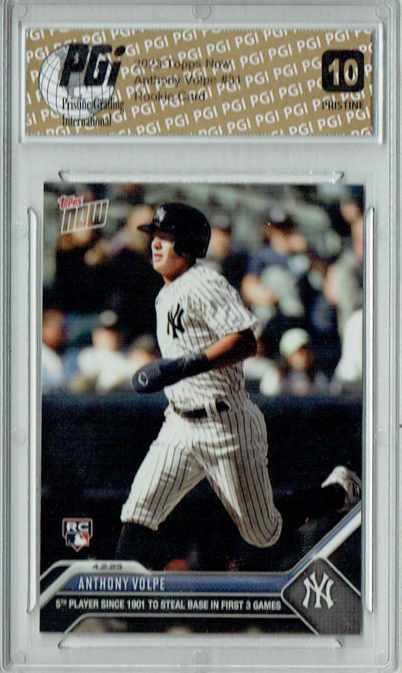 Anthony Volpe 2023 Topps Now #31 PRISTINE Rookie Card PGI 10