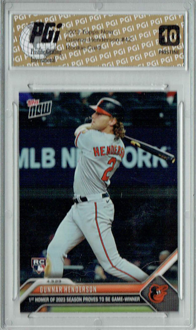 Gunnar Henderson 2023 Topps Now #42 PRISTINE Rookie Card PGI 10