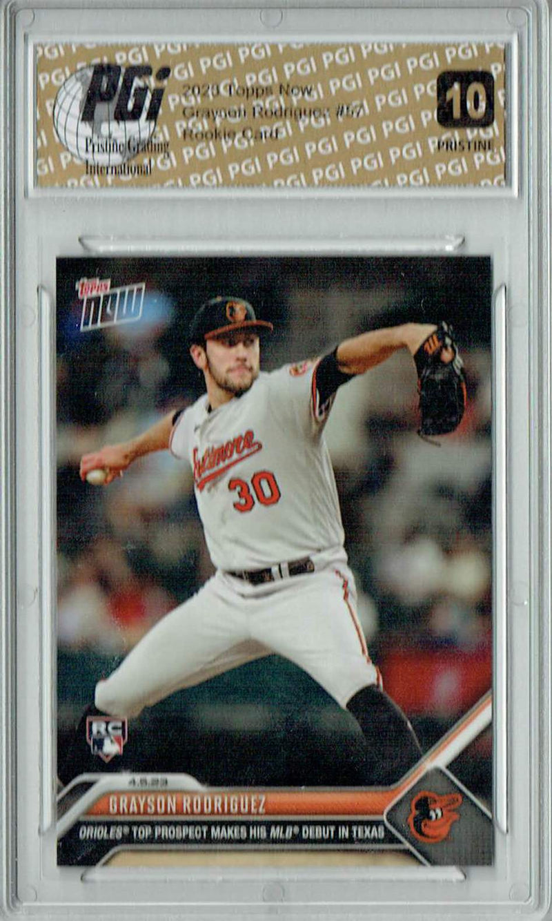 Grayson Rodriguez 2023 Topps Now #57 PRISTINE Rookie Card PGI 10