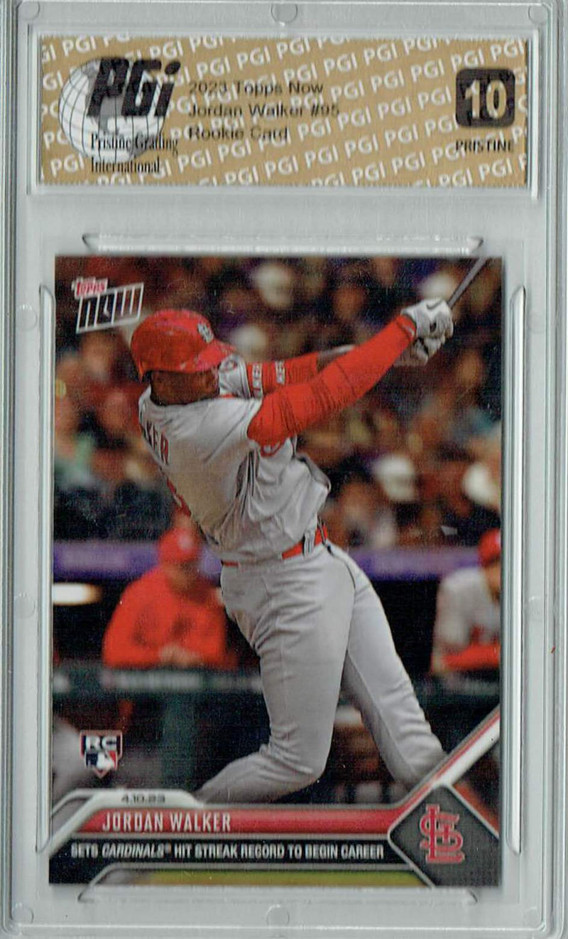 Jordan Walker 2023 Topps Now #95 PRISTINE Rookie Card PGI 10
