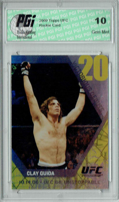 Clay Guida 2009 Topps UFC #VD4 Victorious Debuts Rookie Card PGI 10