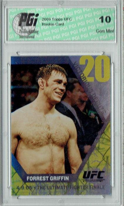 Forrest Griffin 2009 Topps UFC #VD6 Victorious Debuts Rookie Card PGI 10
