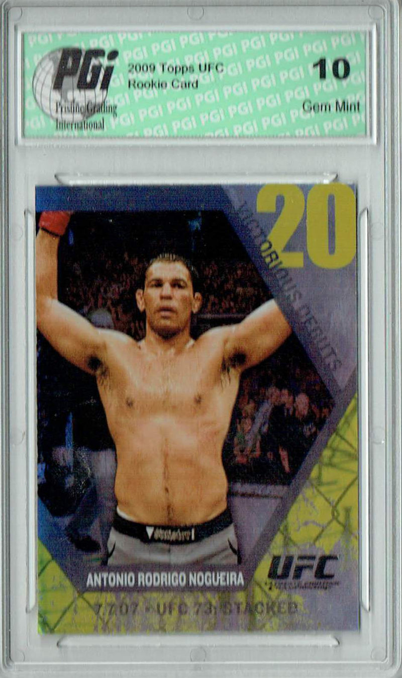 Antonio Rodrigo Nogueira 2009 Topps UFC #VD2 Victorious Debuts Rookie Card PGI 10