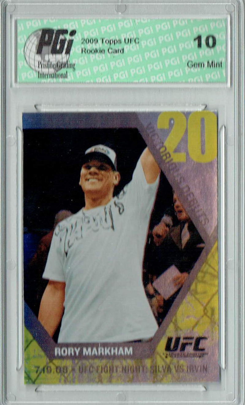 Rory Markham 2009 Topps UFC #VD7 Victorious Debuts Rookie Card PGI 10
