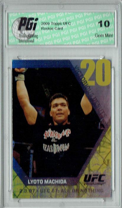 Lyoto Machida 2009 Topps UFC #VD5 Victorious Debuts Rookie Card PGI 10