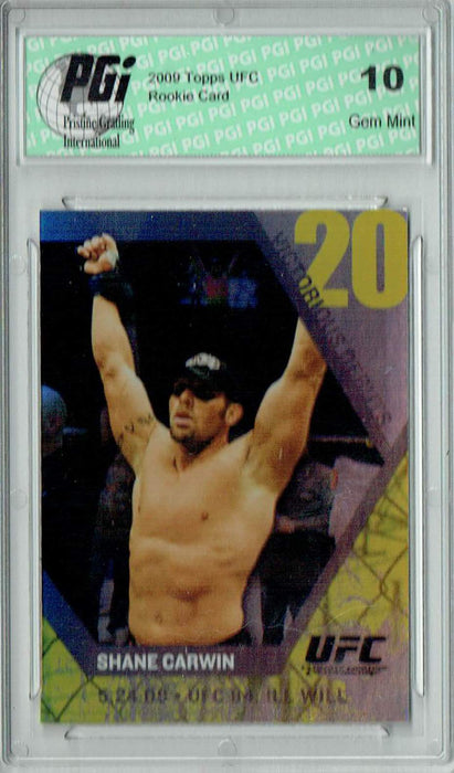 Shane Carwin 2009 Topps UFC #VD14 Victorious Debuts Rookie Card PGI 10