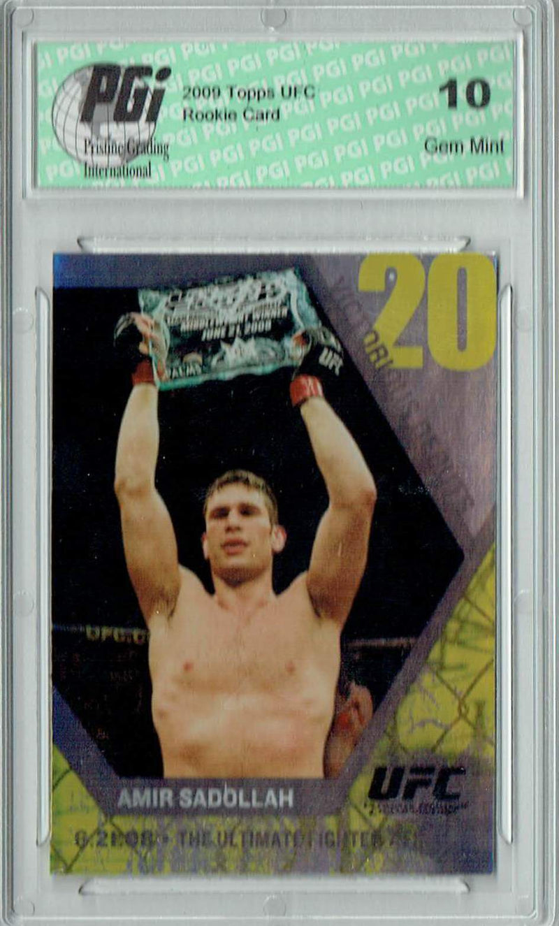 Amir Sadollah 2009 Topps UFC #VD17 Victorious Debuts Rookie Card PGI 10