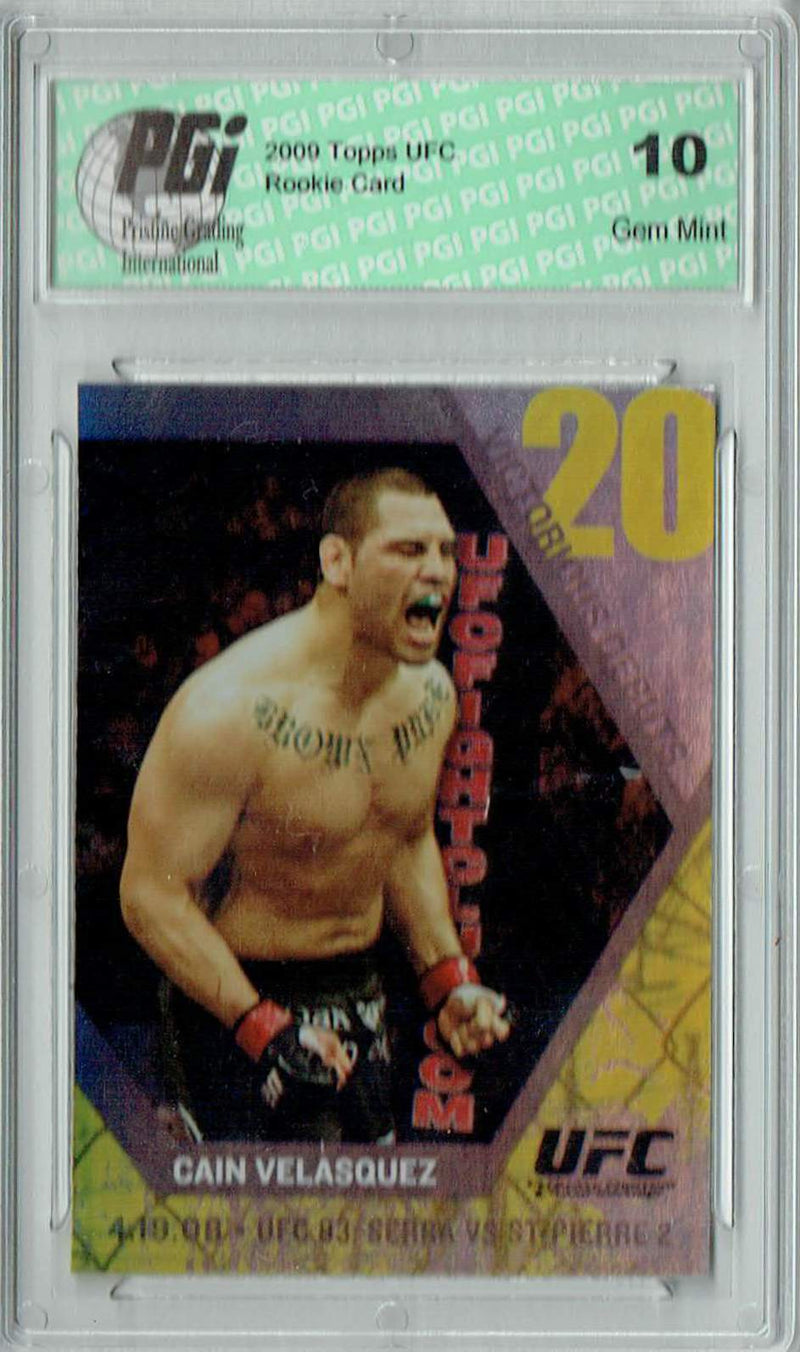 Cain Velasquez 2009 Topps UFC #VD18 Victorious Debuts Rookie Card PGI 10