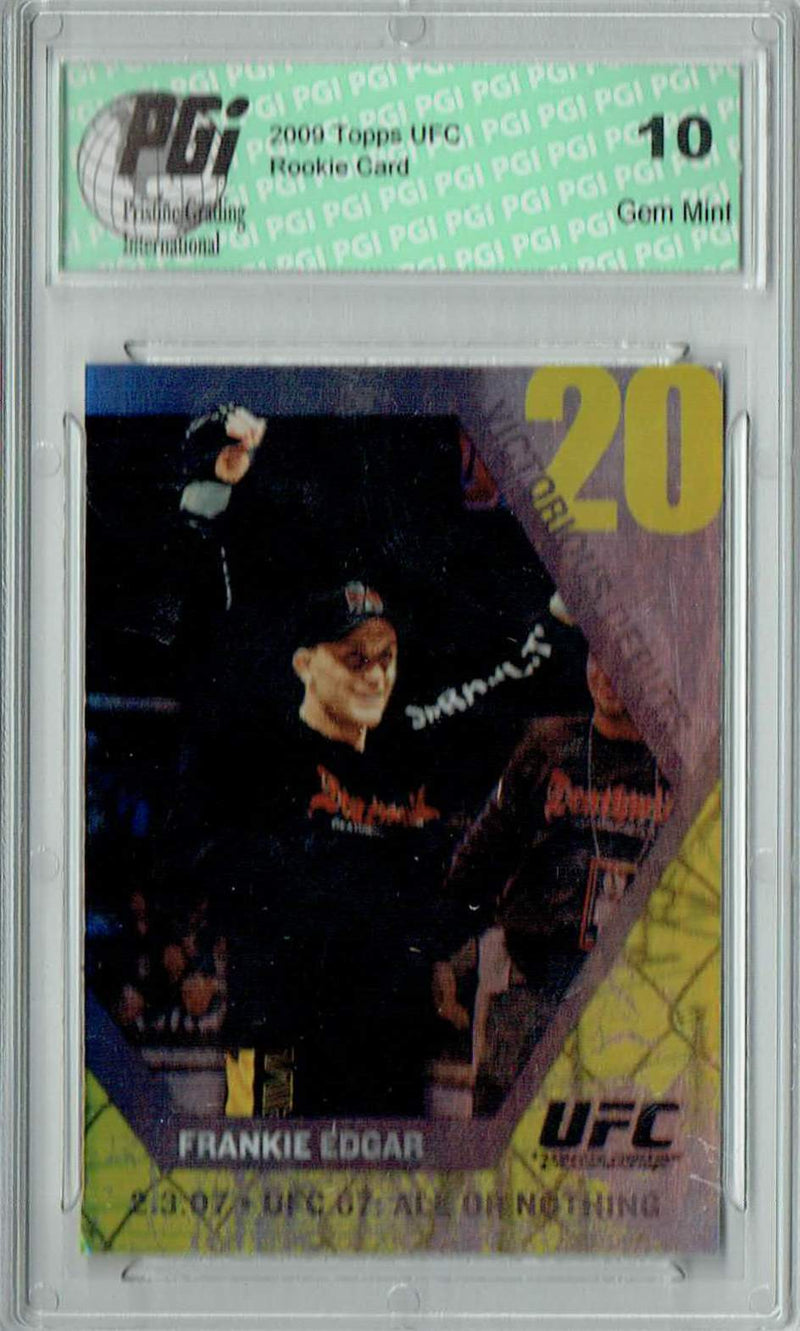 Frankie Edgar 2009 Topps UFC #VD19 Victorious Debuts Rookie Card PGI 10