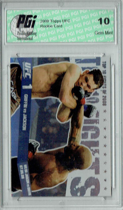 Griffin v. Jackson 2009 Topps UFC #TT4 Top 10 Fights of 2008 Rookie Card PGI 10