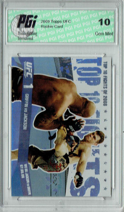 Griffin v. Jackson 2009 Topps UFC #TT1 Top 10 Fights of 2008 Rookie Card PGI 10