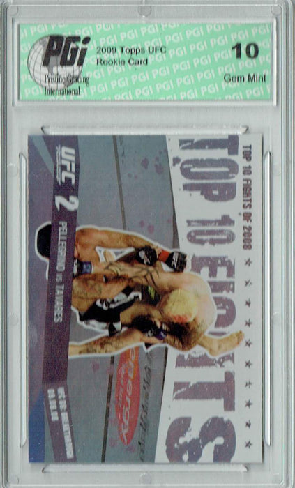 Pellegrino v. Tavares 2009 Topps UFC #TT7 Top 10 Fights of 2008 Rookie Card PGI 10