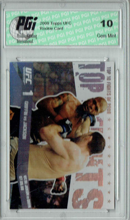 Griffin v. Jackson 2009 Topps UFC #TT3 Top 10 Fights of 2008 Rookie Card PGI 10