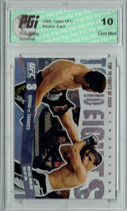 Wiman v. Tavares 2009 Topps UFC #TT9 Top 10 Fights of 2008 Rookie Card PGI 10