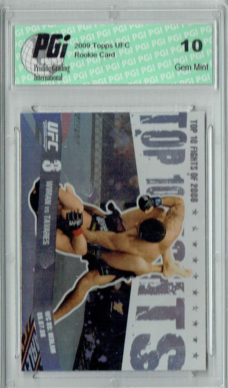 Wiman v. Tavares 2009 Topps UFC #TT10 Top 10 Fights of 2008 Rookie Card PGI 10