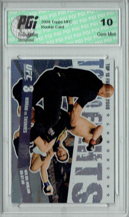 Wiman v. Tavares 2009 Topps UFC #TT12 Top 10 Fights of 2008 Rookie Card PGI 10