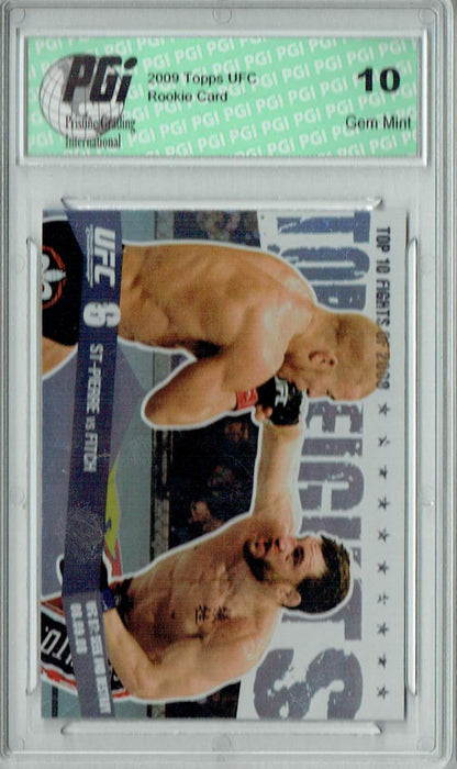 Georges St. Pierre 2009 Topps UFC #TT22 Top 10 Fights of 2008 Rookie Card PGI 10