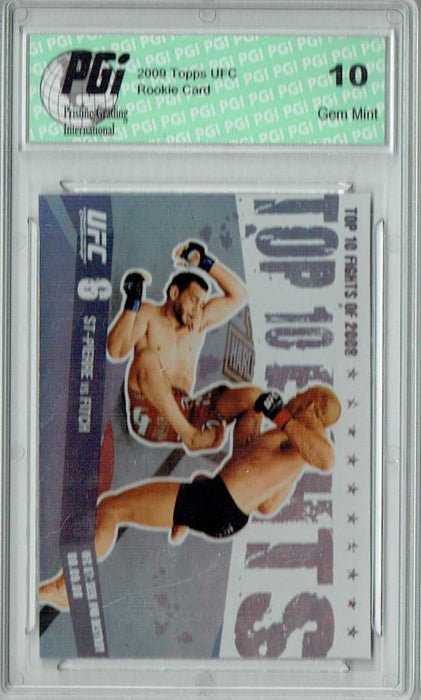 Georges St. Pierre 2009 Topps UFC #TT23 Top 10 Fights of 2008 Rookie Card PGI 10