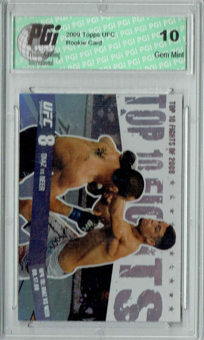 Diaz v. Neer 2009 Topps UFC #TT29 Top 10 Fights of 2008 Rookie Card PGI 10