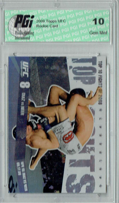 Diaz v. Neer 2009 Topps UFC #TT30 Top 10 Fights of 2008 Rookie Card PGI 10