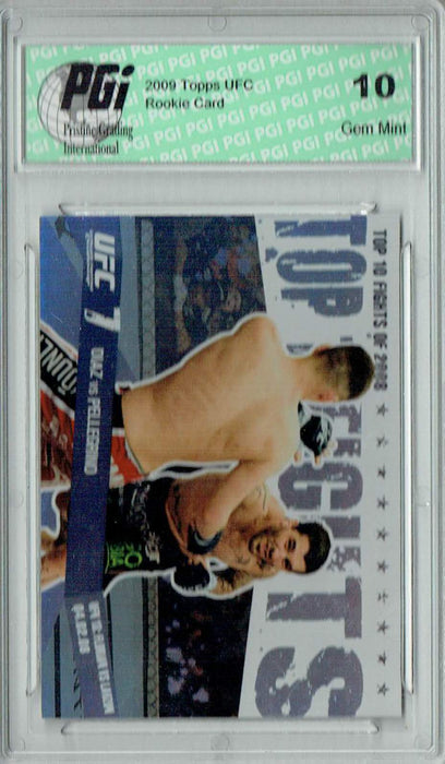 Diaz v. Pellegrino 2009 Topps UFC #TT25 Top 10 Fights of 2008 Rookie Card PGI 10