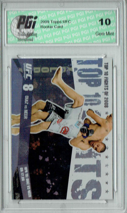 Diaz v. Neer 2009 Topps UFC #TT32 Top 10 Fights of 2008 Rookie Card PGI 10