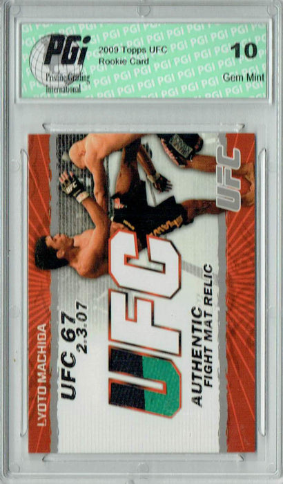 Lyoto Machida 2009 Topps UFC #FM-LM Fight Mat Relic Rookie Card PGI 10