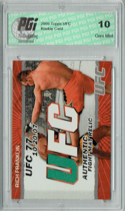 Rich Franklin 2009 Topps UFC #FM-RF Fight Mat Relic Rookie Card PGI 10