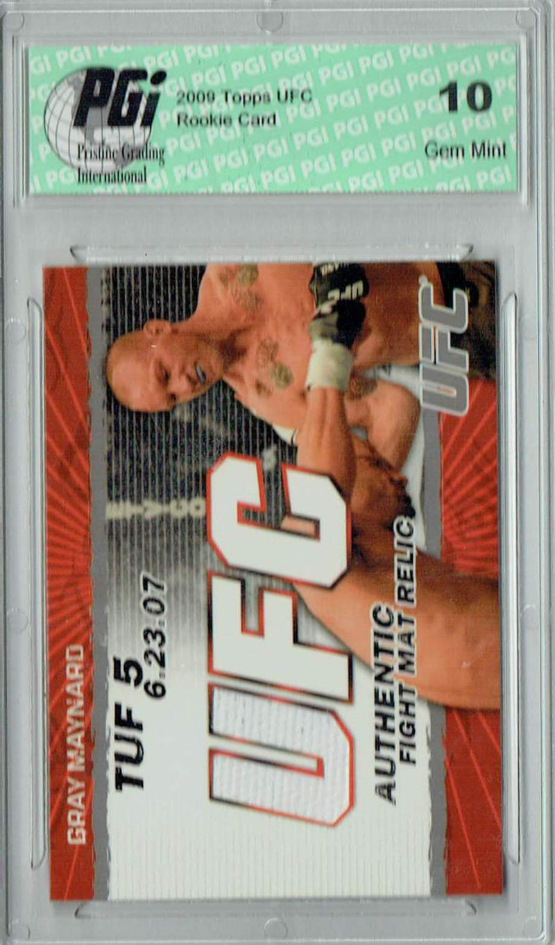 Gray Maynard 2009 Topps UFC #FM-GM Fight Mat Relic Rookie Card PGI 10