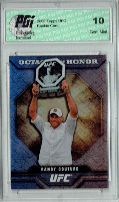 Randy Couture 2009 Topps UFC #OOH-4 Octagon of Honor Rookie Card PGI 10