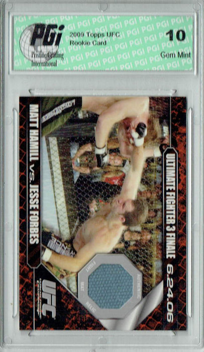 Matt Hamill v. Jesse Forbes 2009 Topps UFC #DM-HF Ultimate Fighter 3 Finale Rookie Card PGI 10