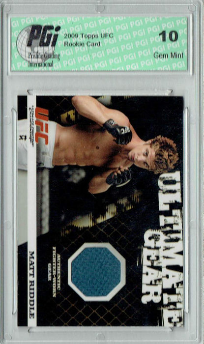 Matt Riddle 2009 Topps UFC #UG-MR Ultimate Gear 342/500 Rookie Card PGI 10