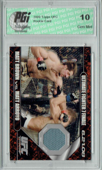 Matt Brown v. Matt Arroyo 2009 Topps UFC #DM-BA Ultimate Fighter 3 Finale Rookie Card PGI 10