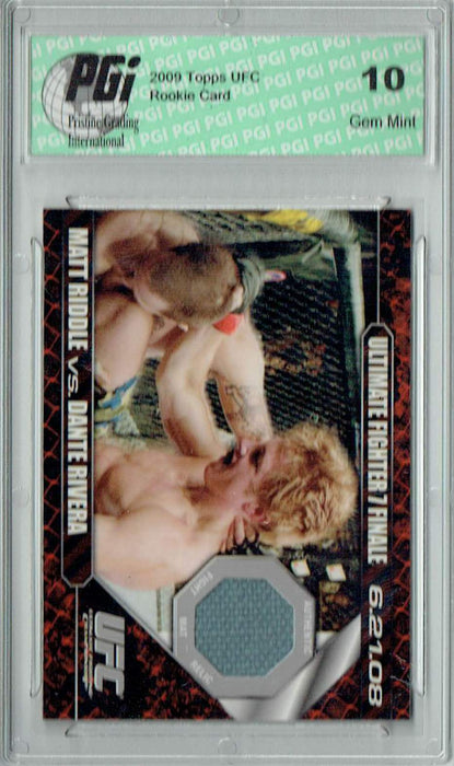 Matt Riddle v. Dante Rivera 2009 Topps UFC #DM-RR Ultimate Fighter 3 Finale Rookie Card PGI 10