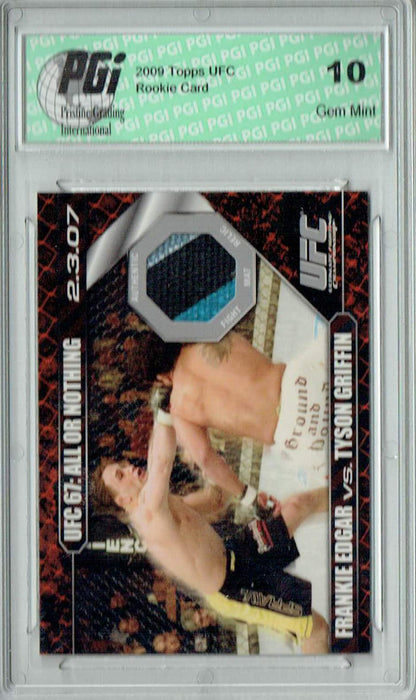 Frankie Edgar v. Tyson Griffin 2009 Topps UFC #DM-EG Ultimate Fighter 3 Finale Rookie Card PGI 10