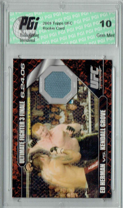 Ed Herman v. Kendall Grove 2009 Topps UFC #DM-HG Ultimate Fighter 3 Finale Rookie Card PGI 10