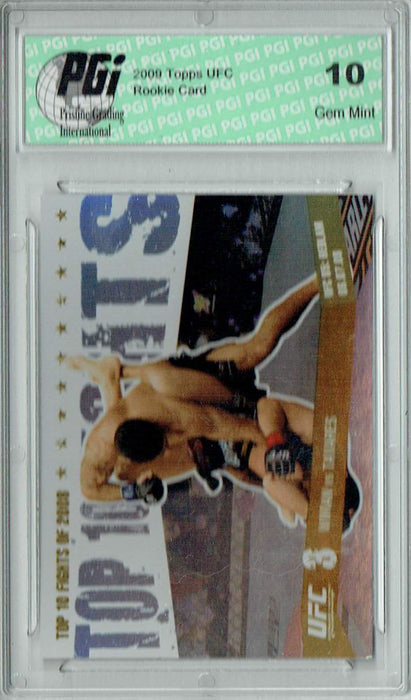 Wiman v. Tavares 2009 Topps UFC #TT10 Top 10 Fights of 2008 57/88 Rookie Card PGI 10