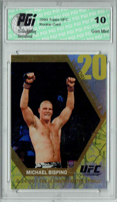 Michael Bisping 2009 Topps UFC #VD11 Victorious Debuts 29/88 Rookie Card PGI 10