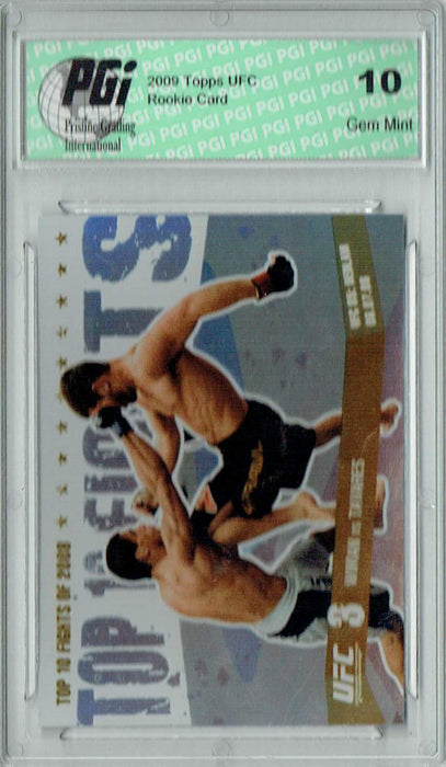 Wiman v. Tavares 2009 Topps UFC #TT11 Top 10 Fights of 2008 13/88 Rookie Card PGI 10