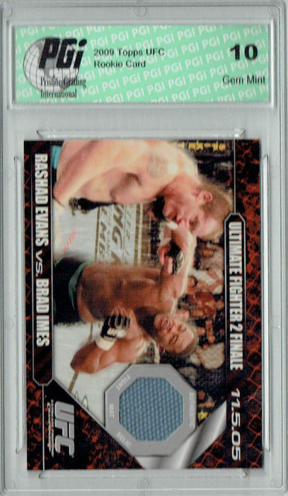 Rashad Evans v. Brad Imes 2009 Topps UFC #DM-EI Ultimate Fighter 2 Finale Rookie Card PGI 10