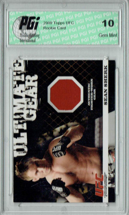 Sean Sherk 2009 Topps UFC #UG-SS Ultimate Gear 336/350 Rookie Card PGI 10