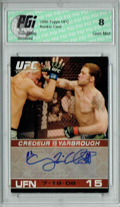 PGI 8 Tim Credeur 2009 Topps UFC #A-TC UFC Round 1  Auto Rookie Card