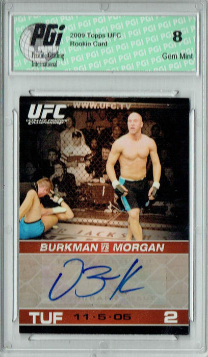 PGI 8 Josh Burkman 2009 Topps UFC #A-JB UFC Round 1  Auto Rookie Card